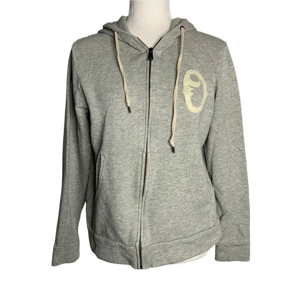 Obey Propaganda Hoodie Sweatshirt S Grey Full Zipper Knit Pockets Long Sleeve